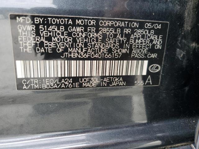 Photo 11 VIN: JTHBN36F040166157 - LEXUS LS430 