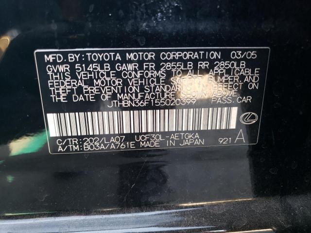 Photo 11 VIN: JTHBN36F155020399 - LEXUS LS 430 