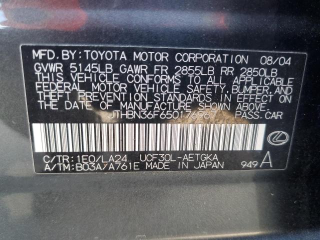 Photo 12 VIN: JTHBN36F650176967 - LEXUS LS430 