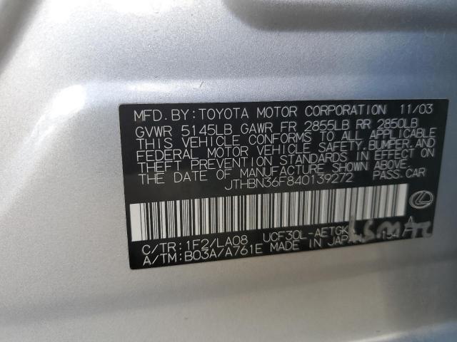 Photo 11 VIN: JTHBN36F840139272 - LEXUS LS 430 