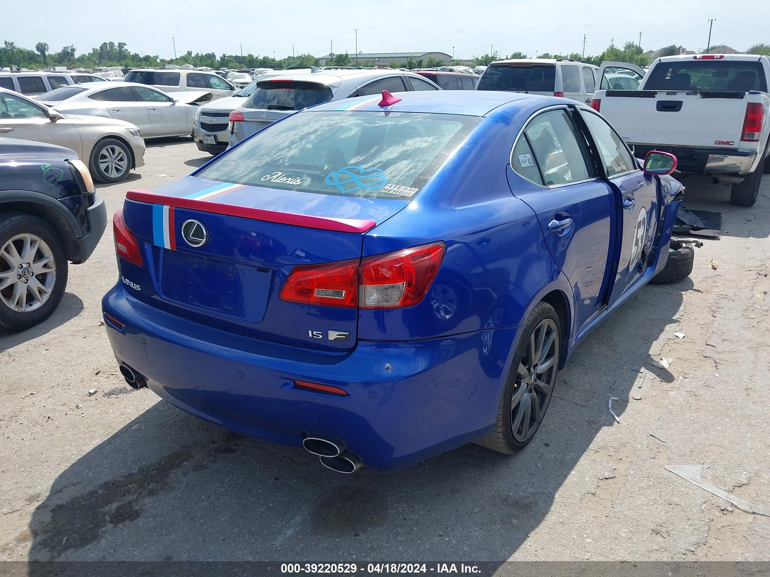 Photo 3 VIN: JTHBP262085004135 - LEXUS IS F 