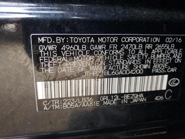 Photo 12 VIN: JTHBZ1BL6GA004200 - LEXUS GS 350 BAS 