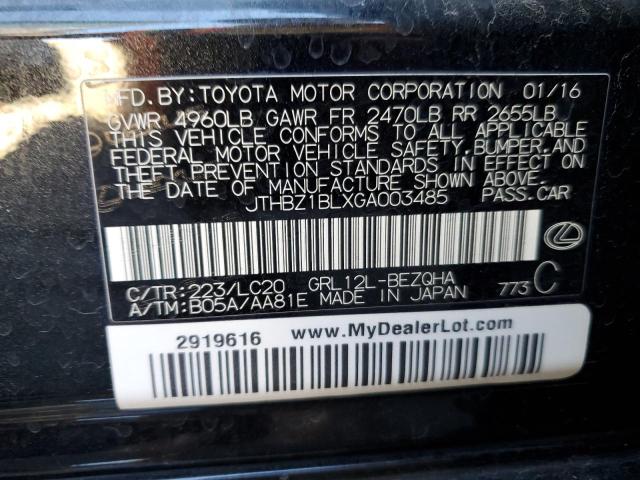 Photo 11 VIN: JTHBZ1BLXGA003485 - LEXUS GS 350 BAS 