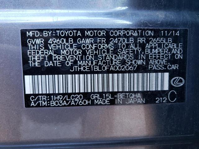 Photo 11 VIN: JTHCE1BL0FA002067 - LEXUS GS350 