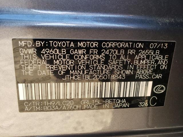 Photo 9 VIN: JTHCE1BL2D5018843 - LEXUS GS 350 