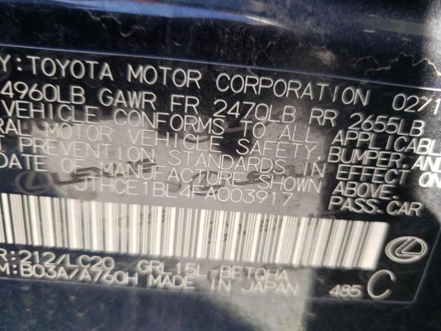 Photo 11 VIN: JTHCE1BL4FA003917 - LEXUS GS 350 