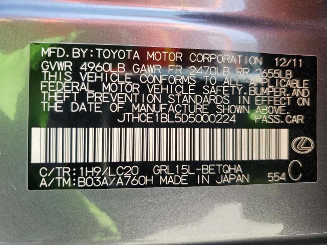 Photo 11 VIN: JTHCE1BL5D5000224 - LEXUS GS 350 