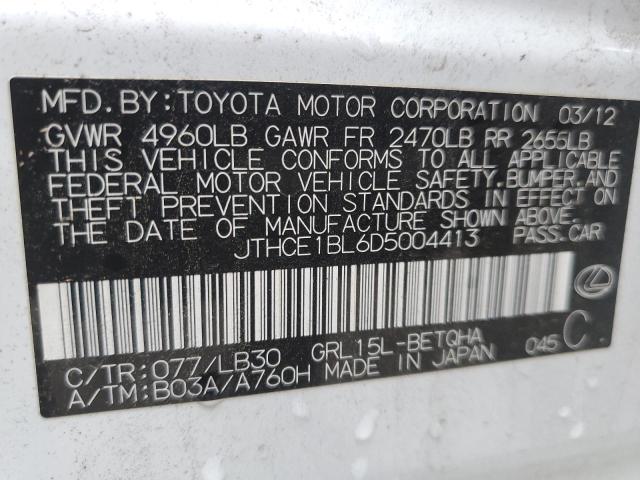 Photo 11 VIN: JTHCE1BL6D5004413 - LEXUS GS 350 