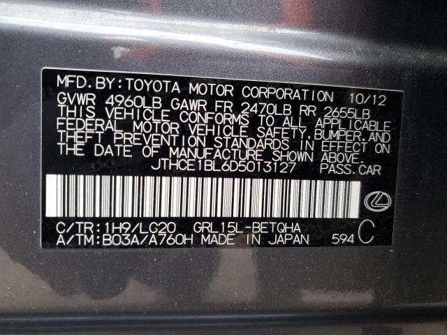 Photo 11 VIN: JTHCE1BL6D5013127 - LEXUS GS 350 