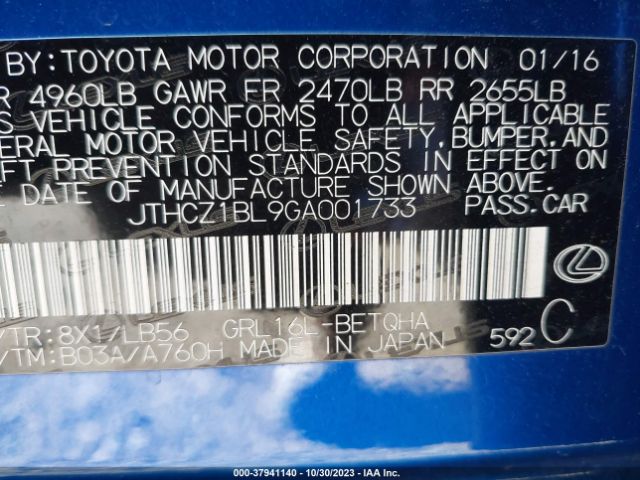 Photo 8 VIN: JTHCZ1BL9GA001733 - LEXUS GS 350 