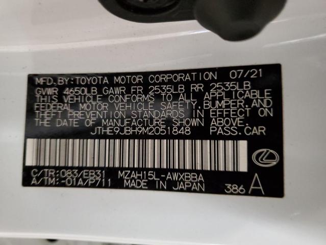 Photo 11 VIN: JTHE9JBH9M2051848 - LEXUS UX 250H 