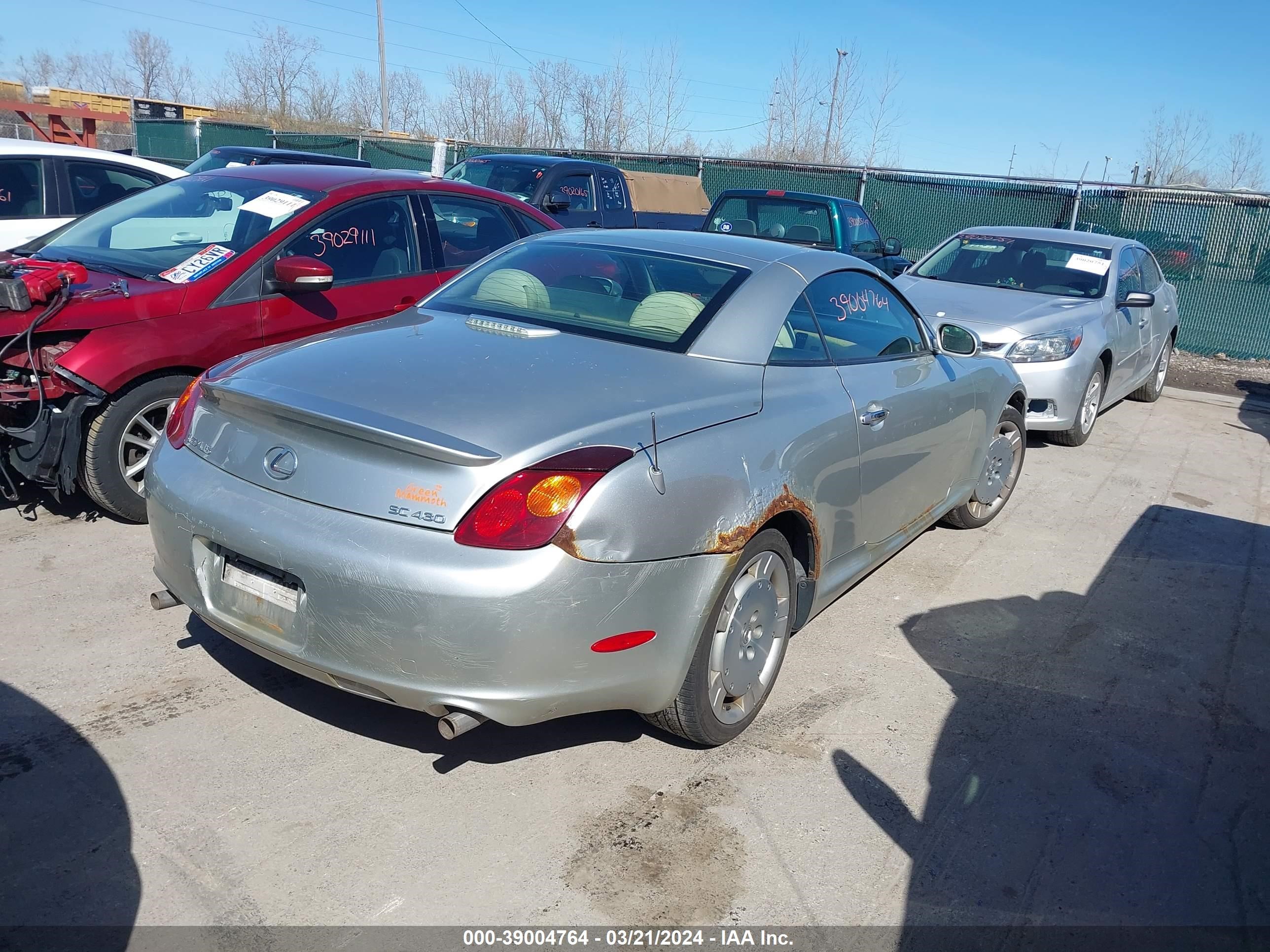 Photo 3 VIN: JTHFN48Y250062079 - LEXUS SC 