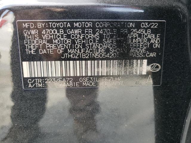 Photo 11 VIN: JTHGZ1B21N5054201 - LEXUS IS 350 F S 