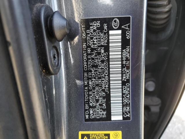 Photo 11 VIN: JTHKD5BH0B2031915 - LEXUS CT 200 