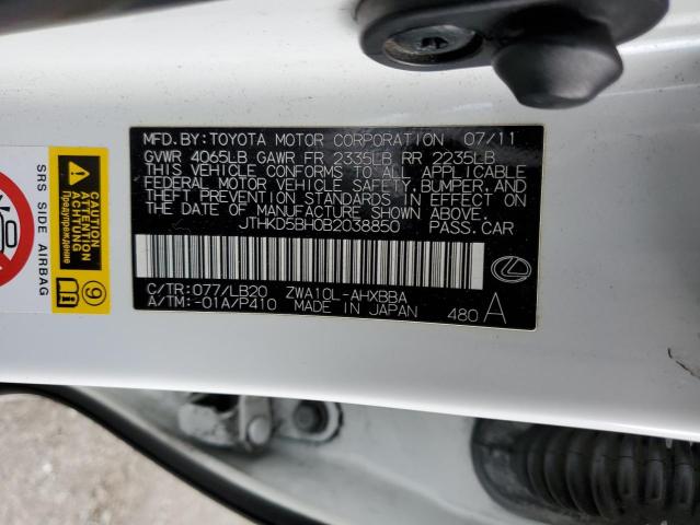 Photo 11 VIN: JTHKD5BH0B2038850 - LEXUS CT 200 