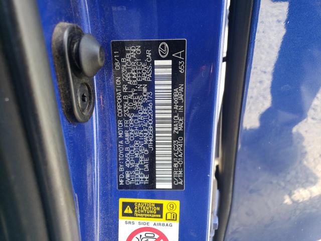 Photo 11 VIN: JTHKD5BH0C2046173 - LEXUS CT 200 