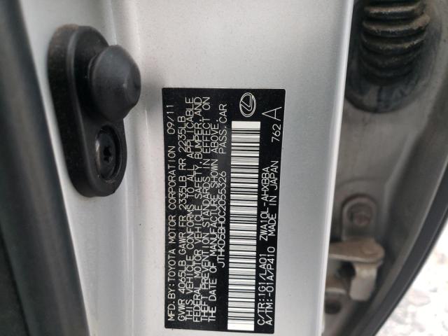 Photo 11 VIN: JTHKD5BH0C2055326 - LEXUS CT 200 