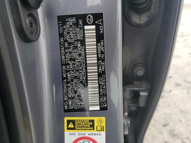 Photo 11 VIN: JTHKD5BH0C2058842 - LEXUS CT 200 