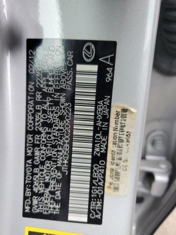 Photo 11 VIN: JTHKD5BH0C2090223 - LEXUS CT 200 