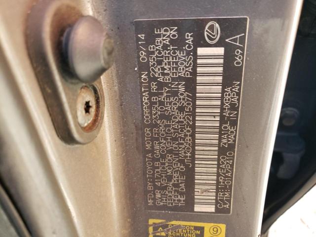 Photo 11 VIN: JTHKD5BH0F2215077 - LEXUS CT 