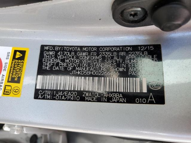 Photo 11 VIN: JTHKD5BH0G2266466 - LEXUS CT 200 