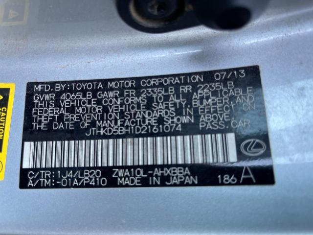 Photo 9 VIN: JTHKD5BH1D2161074 - LEXUS CT 200 