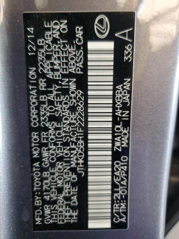 Photo 11 VIN: JTHKD5BH1F2228629 - LEXUS CT 200 