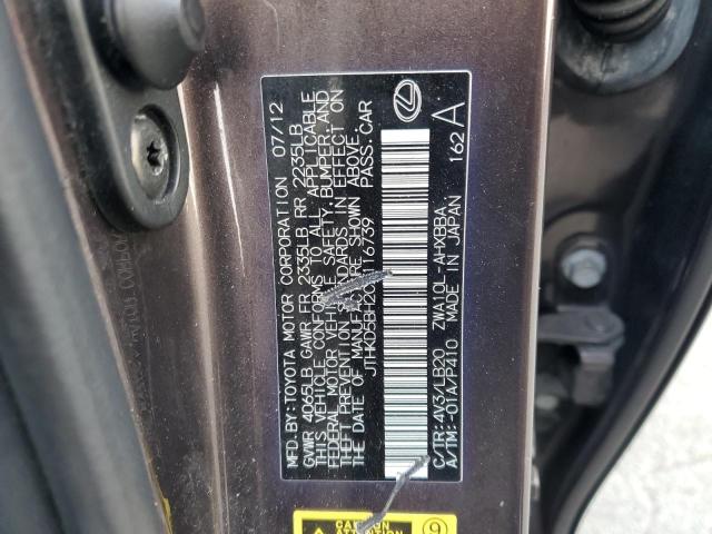 Photo 9 VIN: JTHKD5BH2C2116739 - LEXUS CT 200 