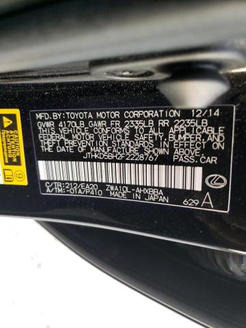 Photo 12 VIN: JTHKD5BH2F2228767 - LEXUS CT 200 