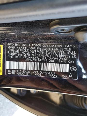 Photo 11 VIN: JTHKD5BH2F2241258 - LEXUS CT 200 