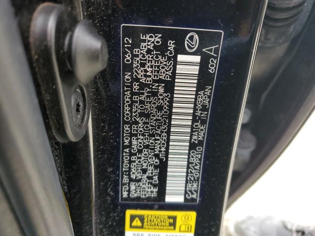 Photo 11 VIN: JTHKD5BH3C2109993 - LEXUS CT 200 