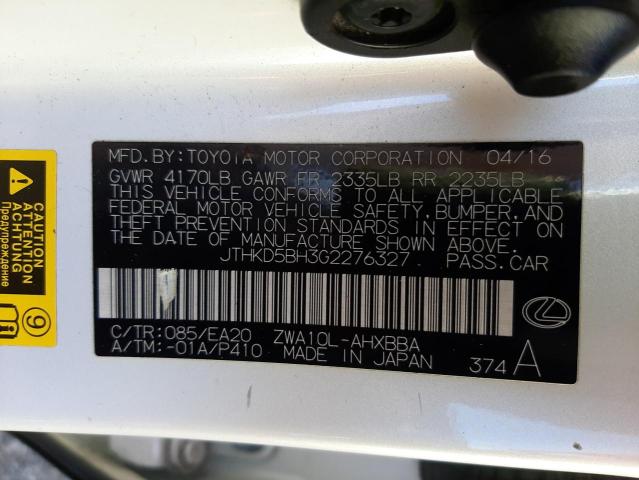 Photo 11 VIN: JTHKD5BH3G2276327 - LEXUS CT 200 