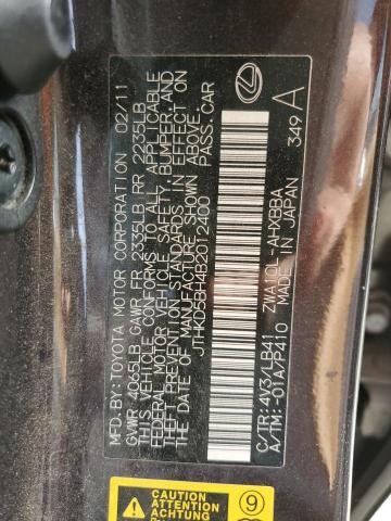 Photo 11 VIN: JTHKD5BH4B2012400 - LEXUS CT 200 