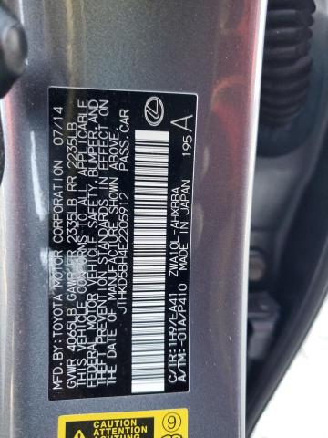 Photo 12 VIN: JTHKD5BH4E2205912 - LEXUS CT 200 