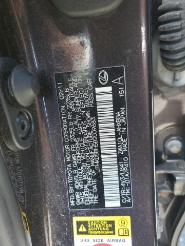 Photo 11 VIN: JTHKD5BH5B2009683 - LEXUS CT 200 