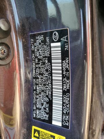 Photo 11 VIN: JTHKD5BH5C2110059 - LEXUS CT 200 