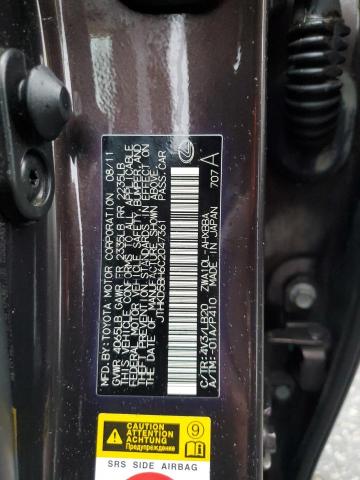 Photo 11 VIN: JTHKD5BH6C2047361 - LEXUS CT 200 