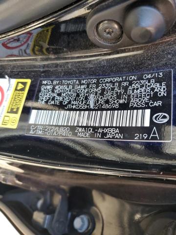 Photo 11 VIN: JTHKD5BH7D2148698 - LEXUS CT 200 