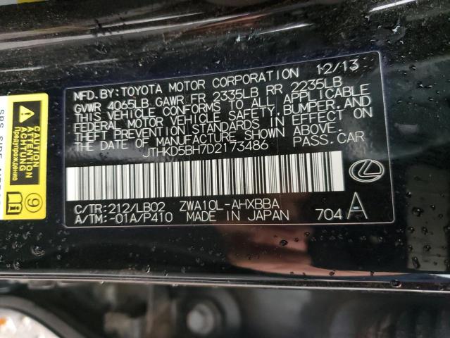 Photo 11 VIN: JTHKD5BH7D2173486 - LEXUS CT 200 