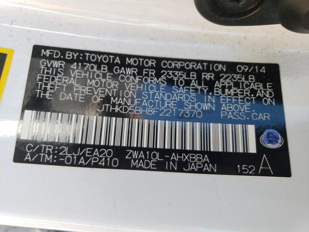 Photo 11 VIN: JTHKD5BH8F2217370 - LEXUS CT 200 