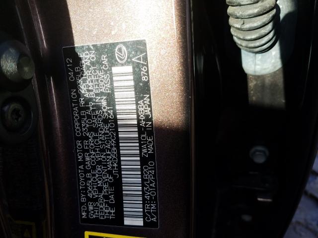 Photo 9 VIN: JTHKD5BH9C2101641 - LEXUS CT 200 