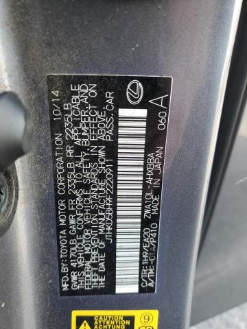 Photo 12 VIN: JTHKD5BH9F2220911 - LEXUS CT 200 