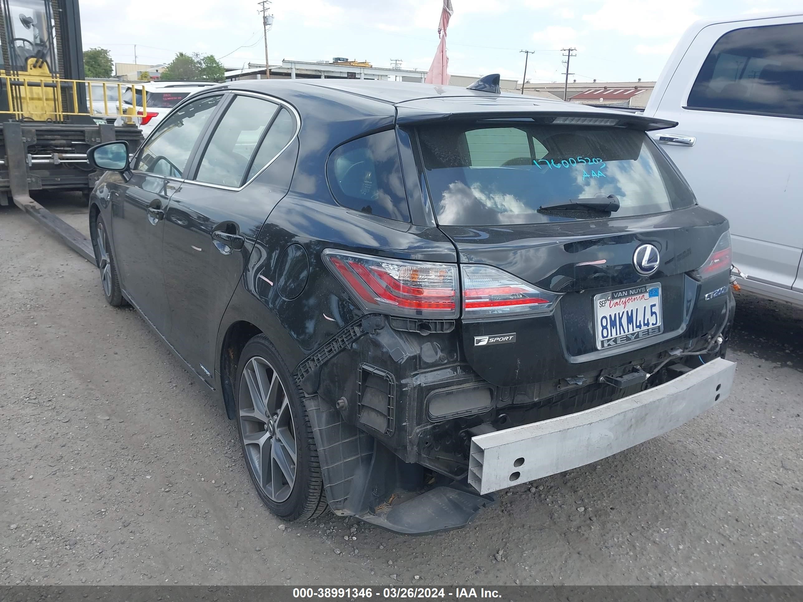 Photo 2 VIN: JTHKD5BH9F2233383 - LEXUS CT 