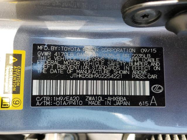 Photo 11 VIN: JTHKD5BH9G2254221 - LEXUS CT 200 