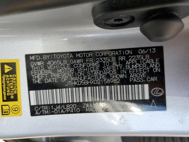 Photo 11 VIN: JTHKD5BHXD2158982 - LEXUS CT 200 