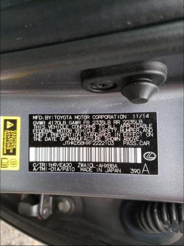 Photo 9 VIN: JTHKD5BHXF2222103 - LEXUS CT 200 