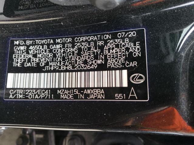 Photo 11 VIN: JTHP9JBH8L2032649 - LEXUS UX 250H 