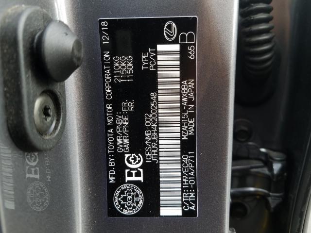 Photo 9 VIN: JTHU9JBH4K2002548 - LEXUS UX 250H 