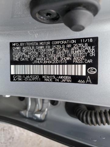 Photo 11 VIN: JTHU9JBH6K2001515 - LEXUS UX 250H 