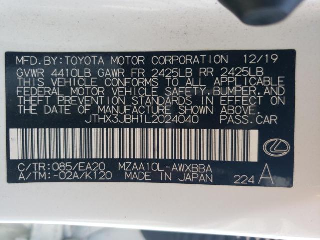 Photo 11 VIN: JTHX3JBH1L2024040 - LEXUS UX 200 